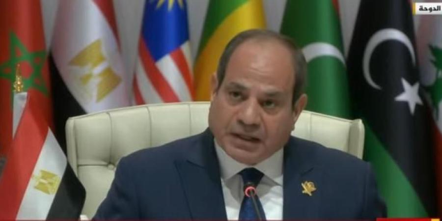 الرئيس السيسى: غطرسة إسرائيل تتطلب منا كقادة للعالمين العربى والإسلامى العمل معًا - الأول نيوز