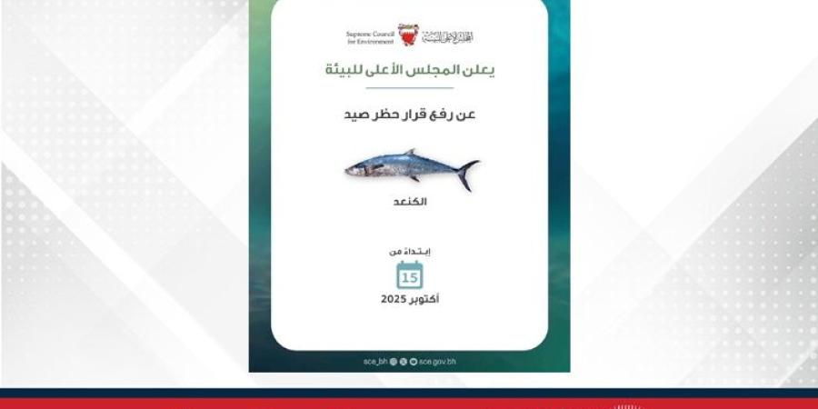المجلس الأعلى للبيئة يعلن رفع الحظر عن صيد أسماك الكنعد اعتبارًا من 15 أكتوبر - الأول نيوز