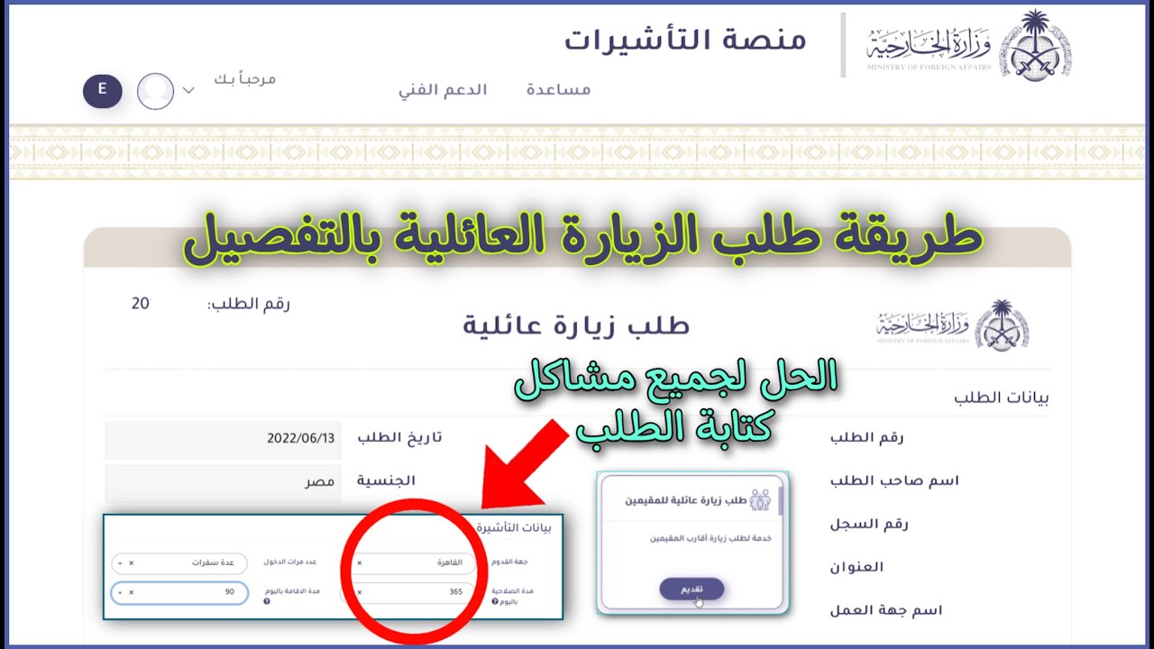  التقديم على تأشيرة العائلة المتعددة