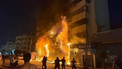 حريق مطعم مصر الجديدة