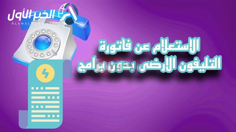 فاتورة الهاتف الأرضي في مصر